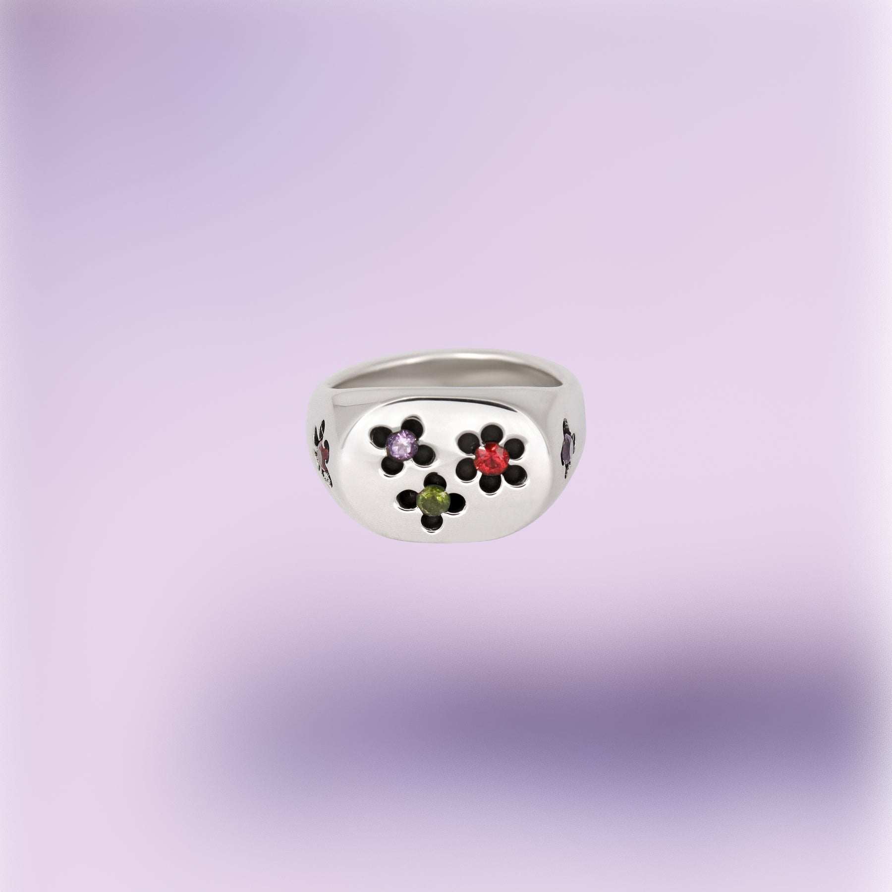 Red Buttercup Signet Ring