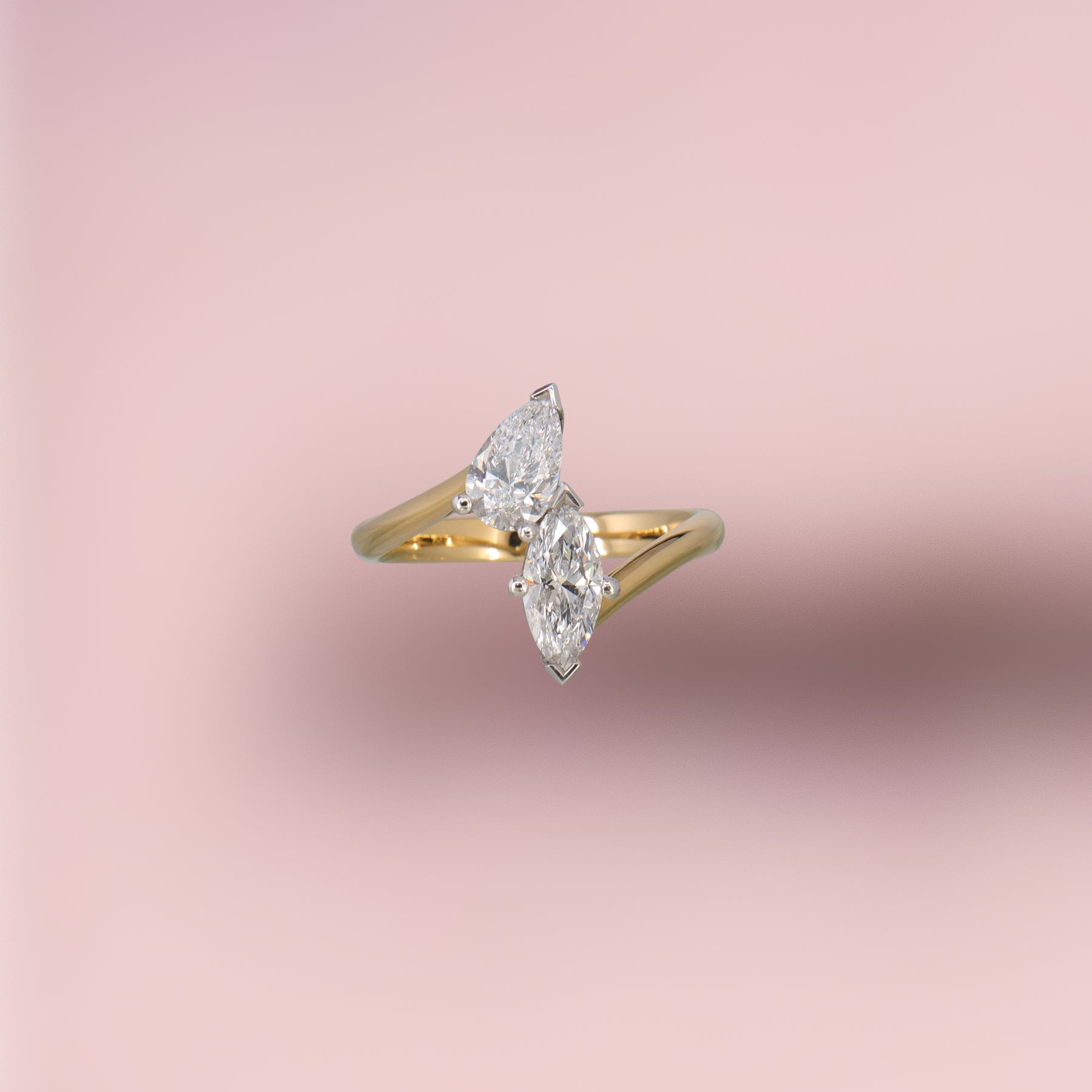 Diamond Toi et Moi Ring
