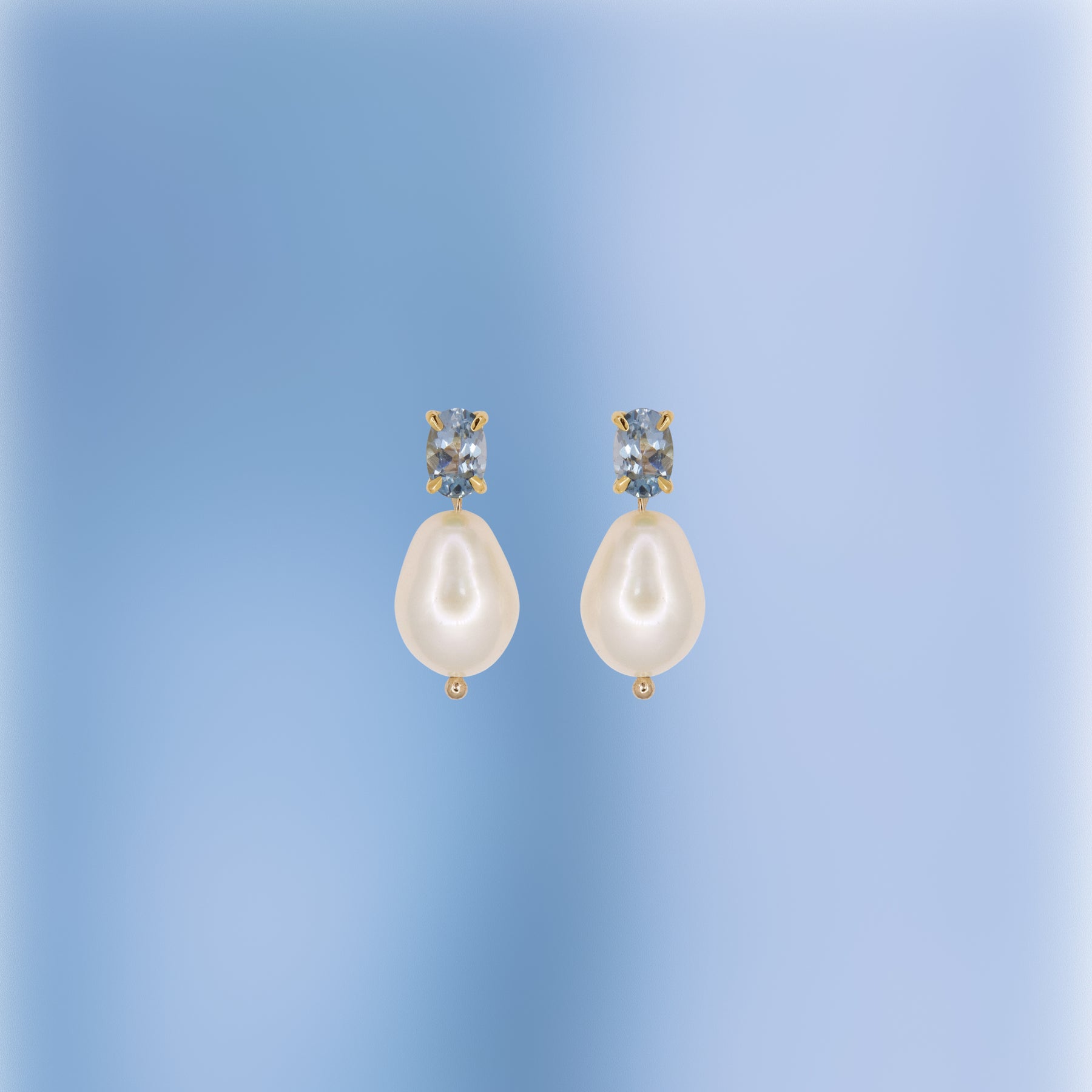 Aquamarine Pearl Drops