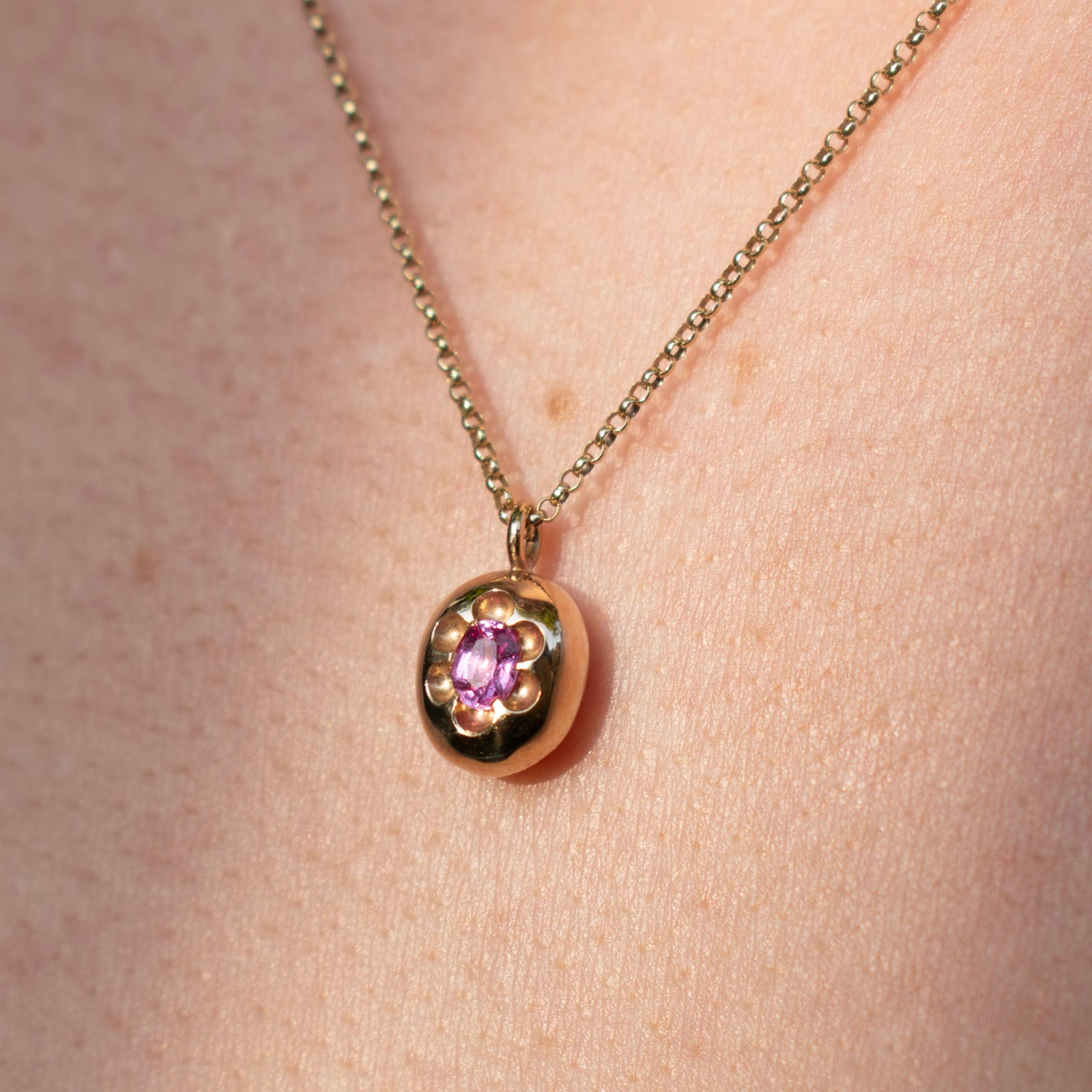 Pink Sapphire Seedling Pendant