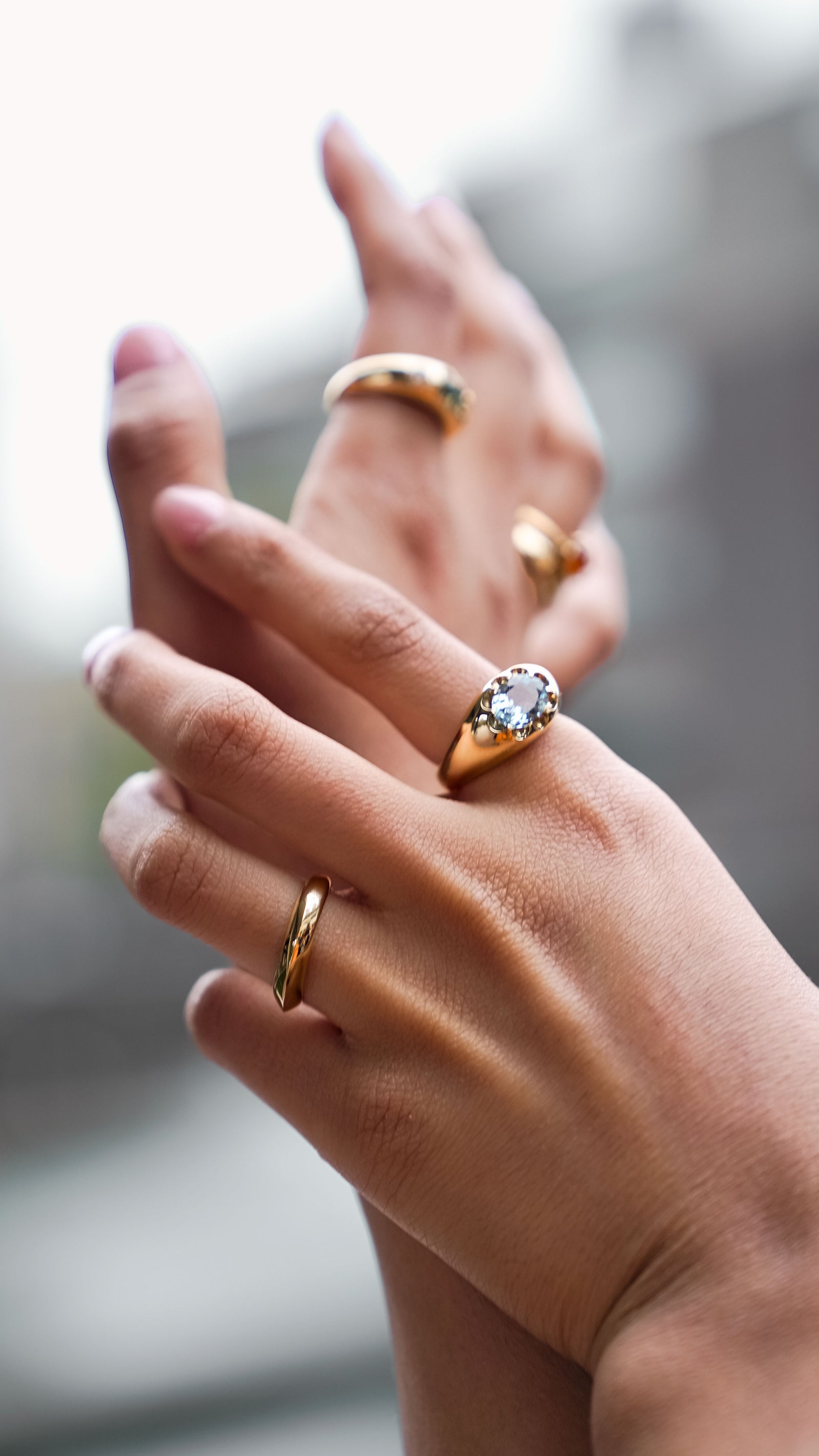 Aquamarine Glacier Ring
