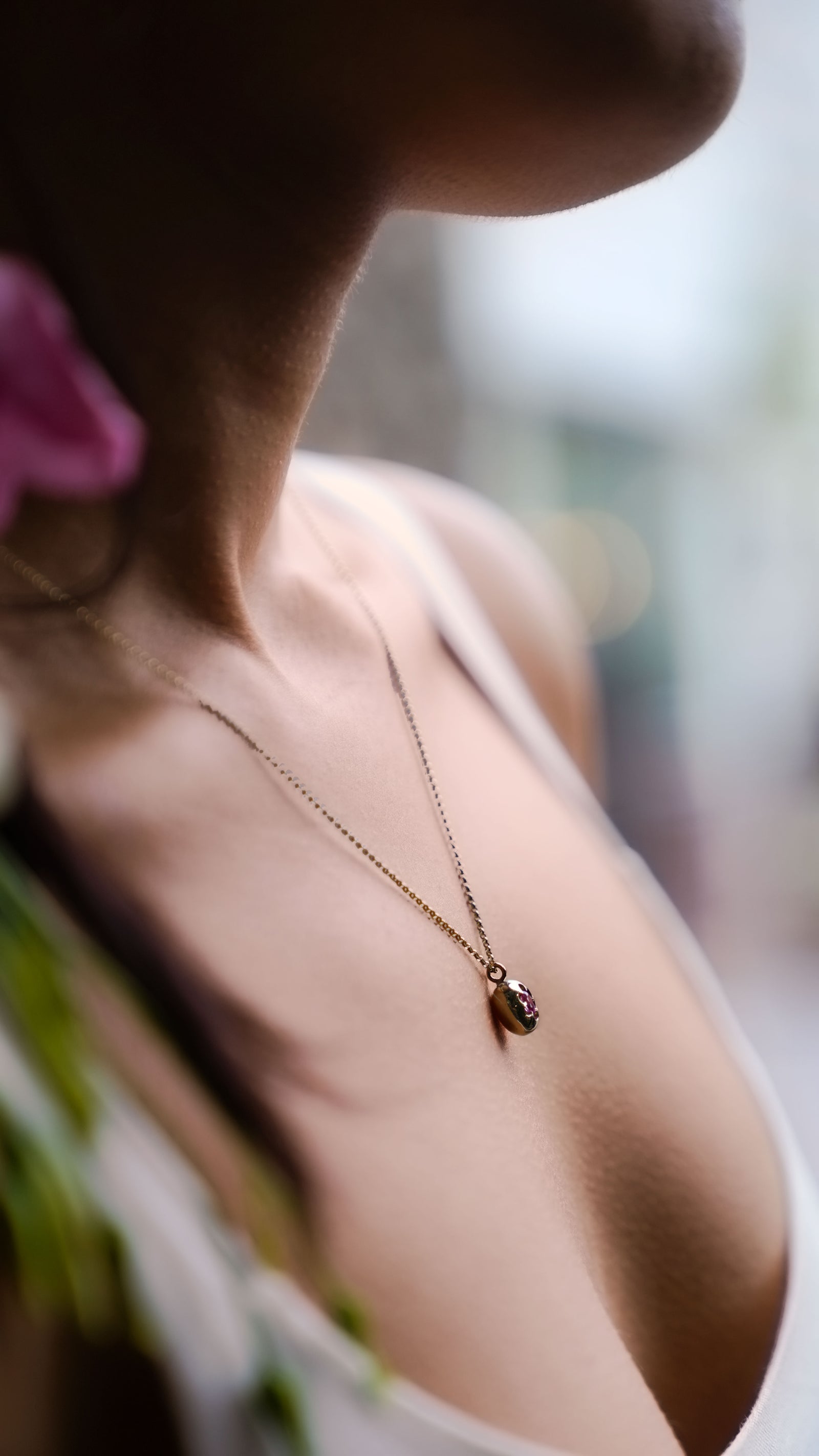 Pink Sapphire Seedling Pendant