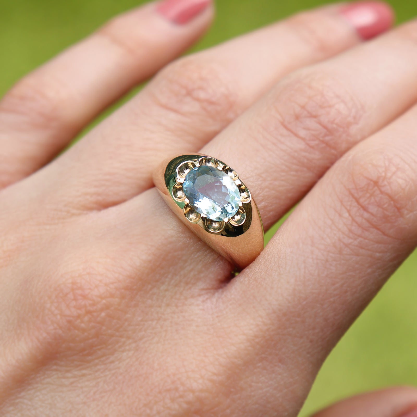 Aquamarine Glacier Ring