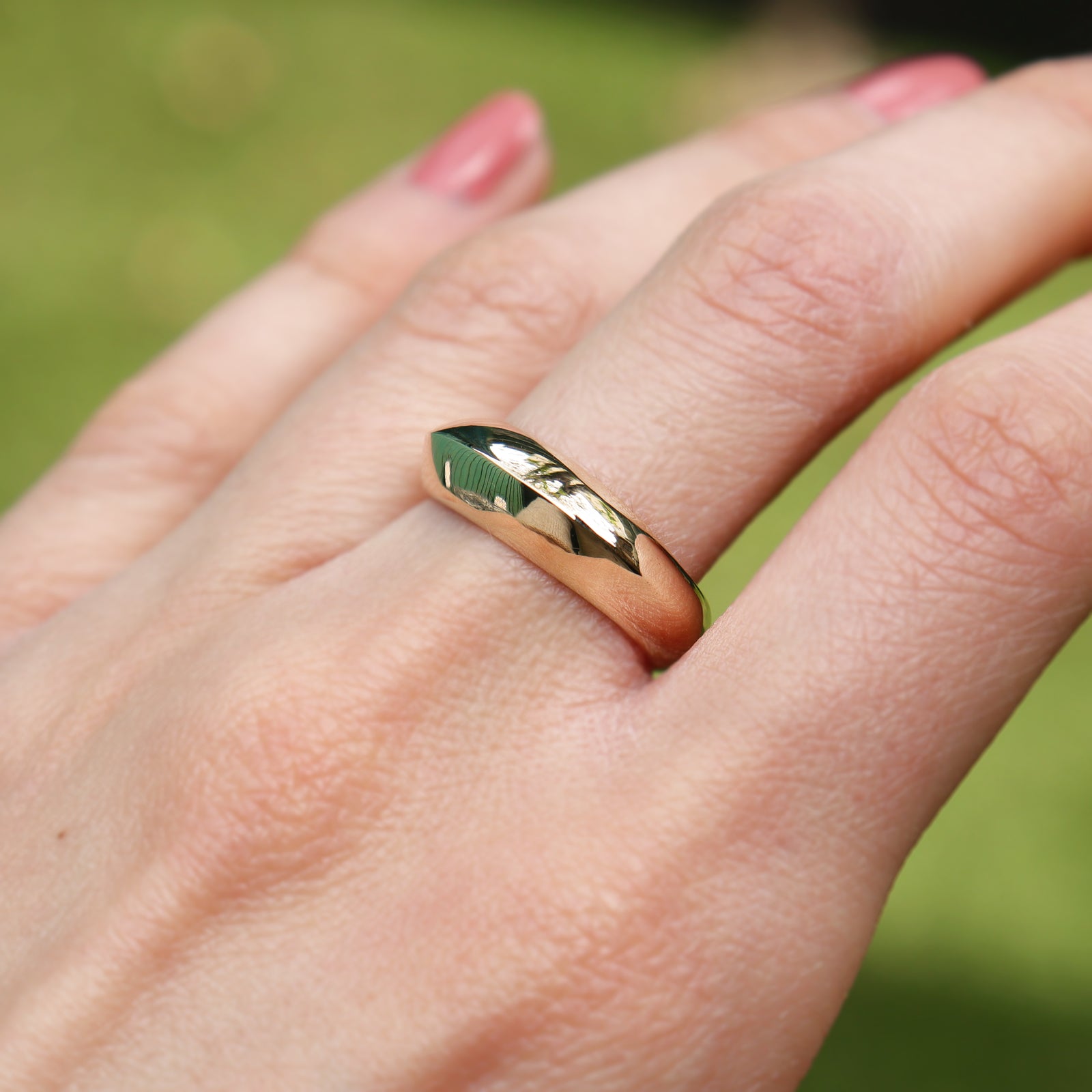 Wide Gold Apex Ring